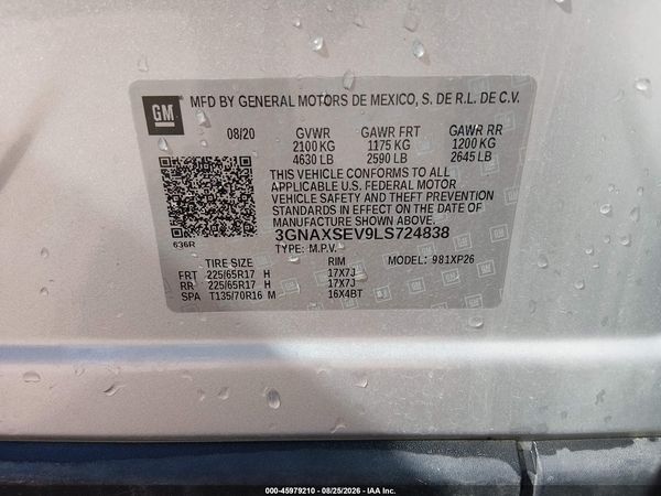 2020 CHEVROLET EQUINOX AWD LS — I9