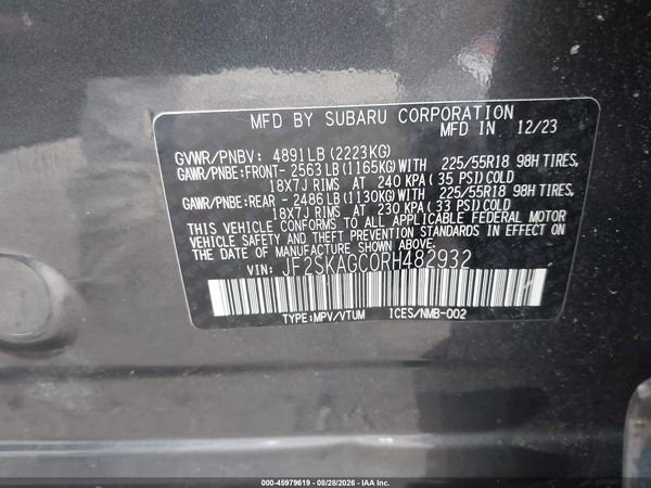 2024 SUBARU FORESTER SPORT — I9