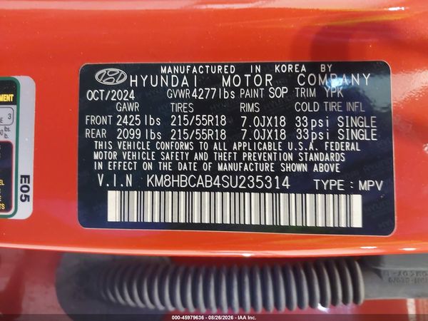 2025 HYUNDAI KONA SEL — I9