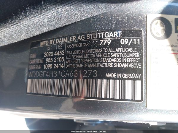 2012 MERCEDES-BENZ C 250 SPORT