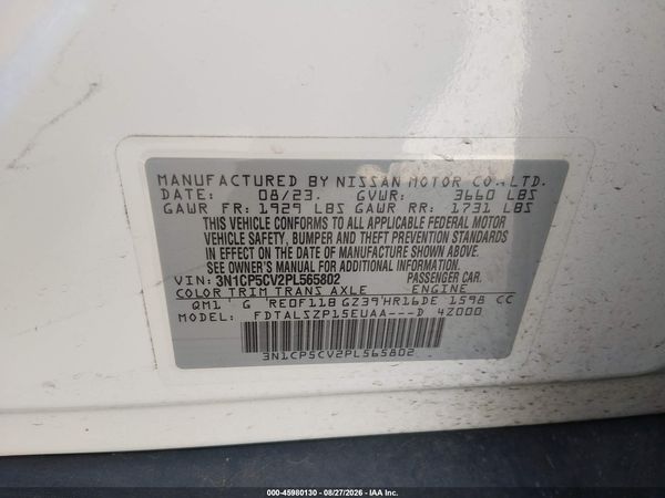 2023 NISSAN KICKS SV XTRONIC CVT — I9