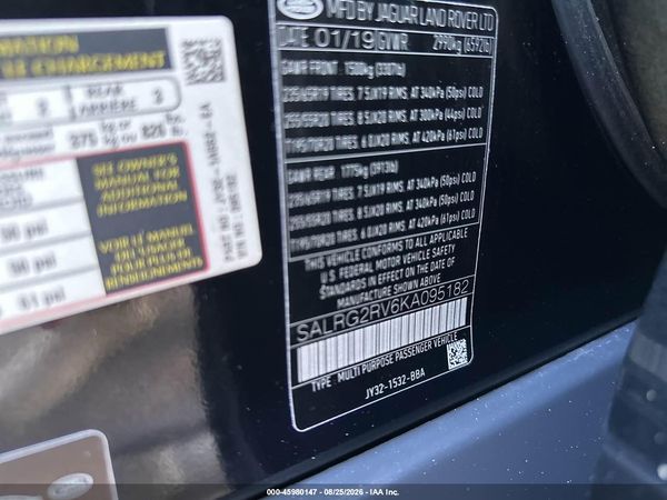 2019 LAND ROVER DISCOVERY SE