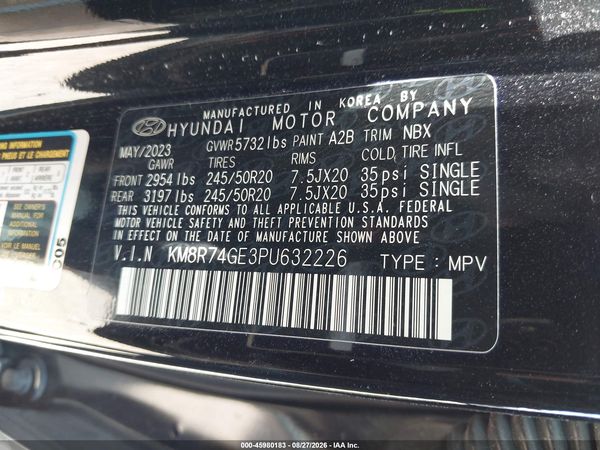 2023 HYUNDAI PALISADE CALLIGRAPHY — I9