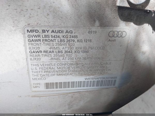 2019 AUDI Q5 45 PREMIUM — I9