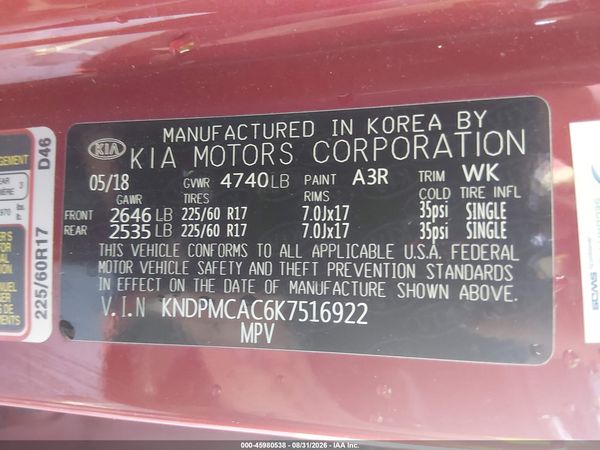 2019 KIA SPORTAGE LX — I9