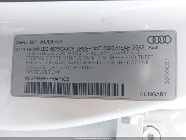 2015 AUDI A3 2.0T PREMIUM — I9