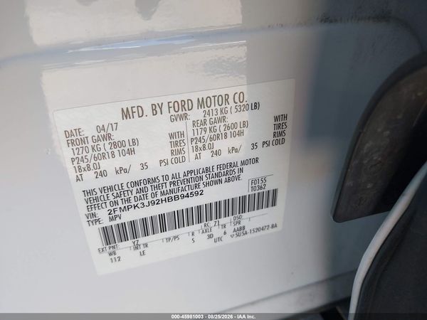 2017 FORD EDGE SEL