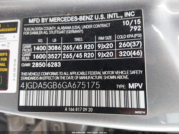 2016 MERCEDES-BENZ GLE 400 4MATIC — I9