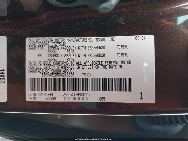 2025 TOYOTA TUNDRA 1794 EDITION — I9