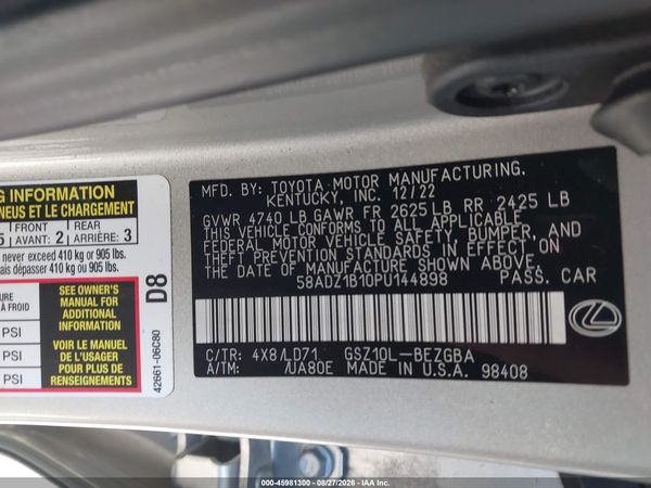 2023 LEXUS ES 350 350 Premium — I9