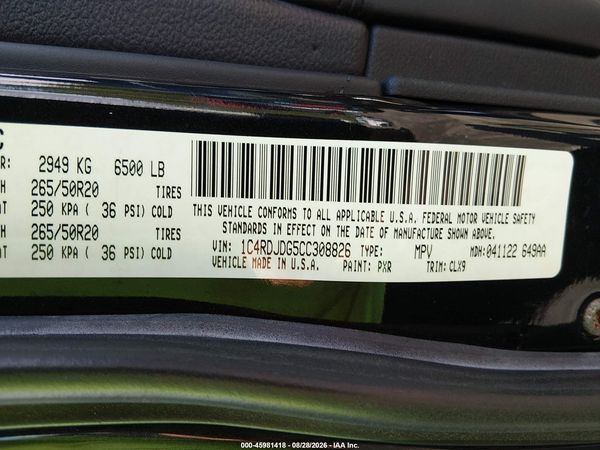 2012 DODGE DURANGO CREW