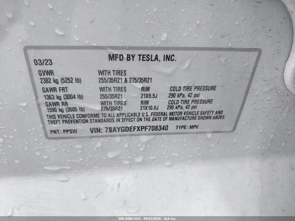 2023 TESLA MODEL Y — I9