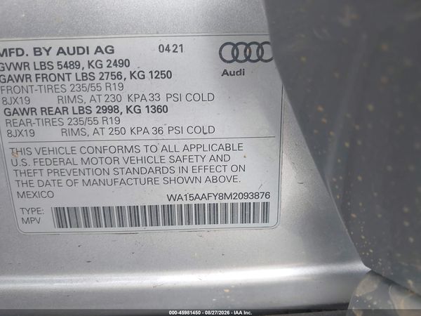 2021 AUDI Q5 SPORTBACK
