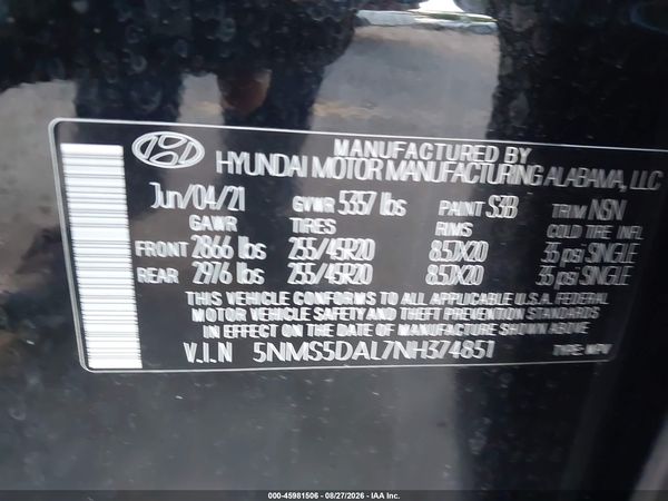 2022 HYUNDAI SANTA FE CALLIGRAPHY — I9