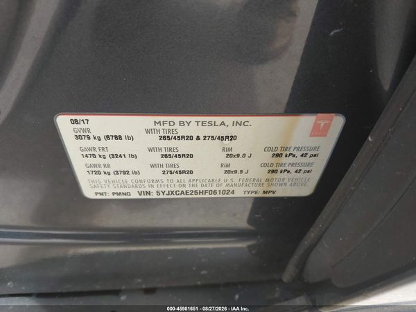 2017 TESLA MODEL X — I9