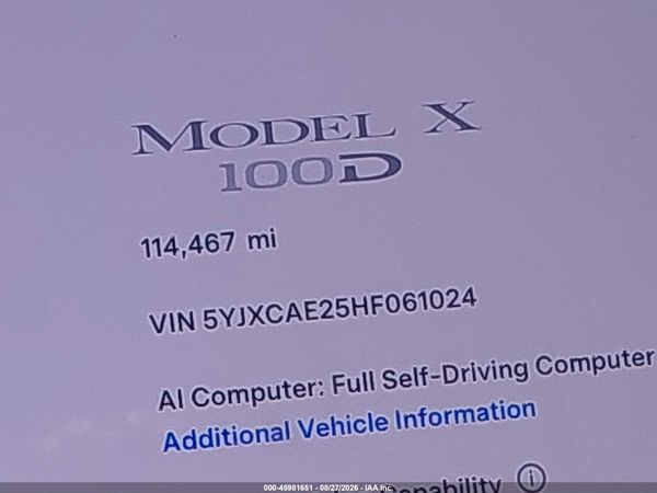 2017 TESLA MODEL X — I118