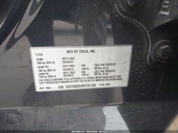 2025 TESLA MODEL Y — I9
