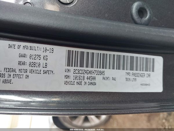 2019 DODGE CHALLENGER SXT