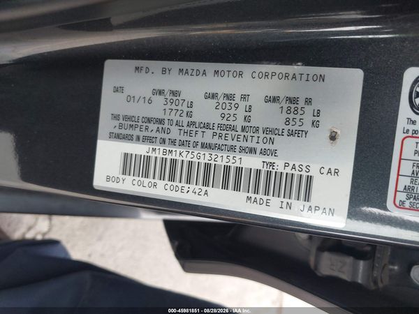 2016 MAZDA MAZDA3 I SPORT