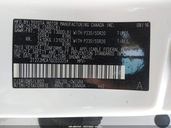 2016 LEXUS RX 350