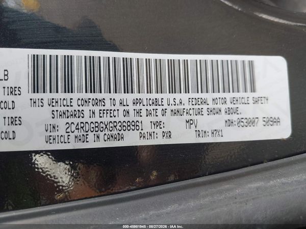 2016 DODGE GRAND CARAVAN AMERICAN VALUE PKG