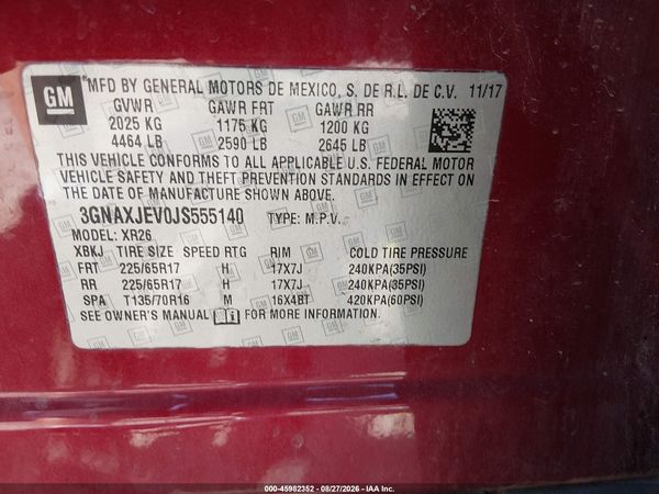 2018 CHEVROLET EQUINOX LT — I9