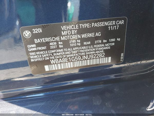 2018 BMW 320I SA
