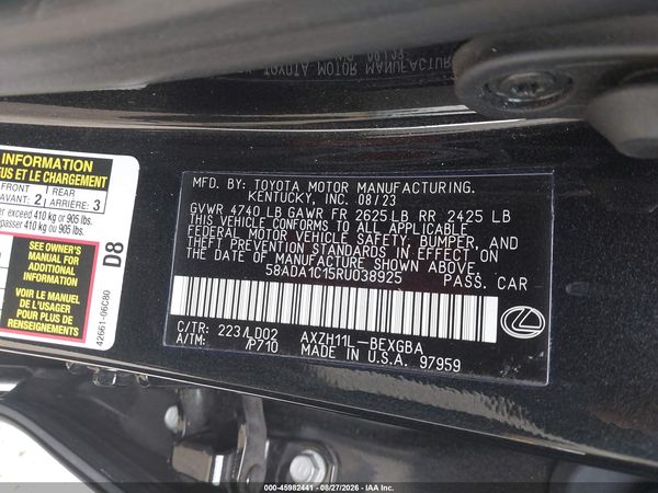 2024 LEXUS ES 300H 300h Premium — I9