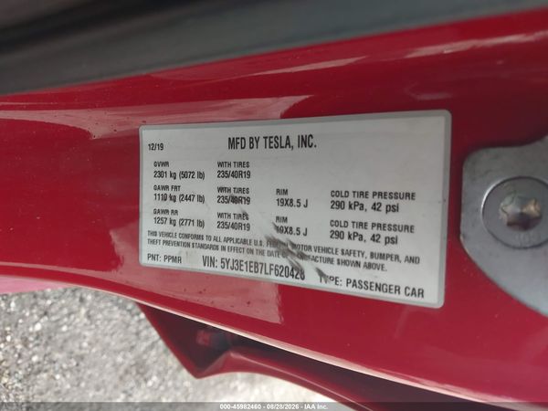 2020 TESLA MODEL 3