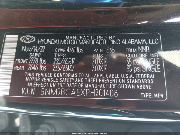 2023 HYUNDAI TUCSON SEL — I9