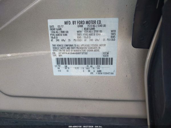 2017 FORD EDGE SE