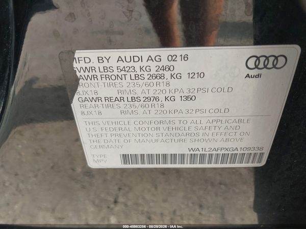 2016 AUDI Q5 2.0T PREMIUM