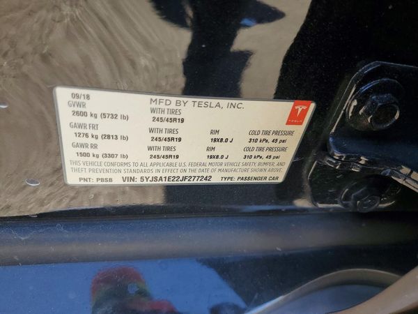 2018 TESLA MODEL S