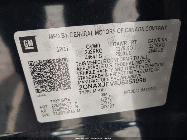 2018 CHEVROLET EQUINOX LT — I9