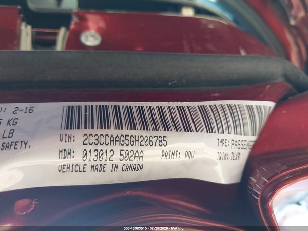 2016 CHRYSLER 300 LIMITED — I9