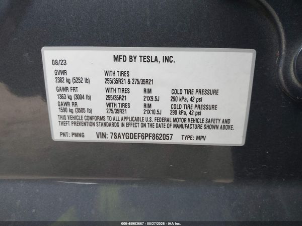 2023 TESLA MODEL Y — I9