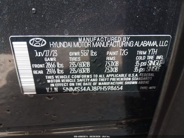 2023 HYUNDAI SANTA FE SEL — I9