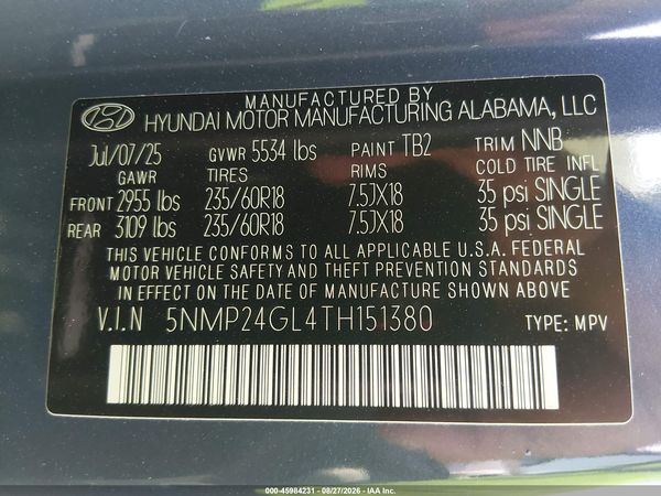 2026 HYUNDAI SANTA FE SEL — I9