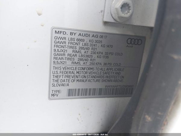 2018 AUDI Q7 3.0T PREMIUM — I9