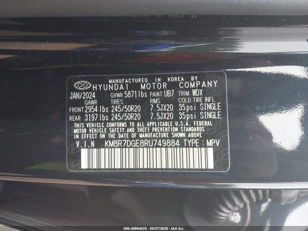2024 HYUNDAI PALISADE CALLIGRAPHY — I9