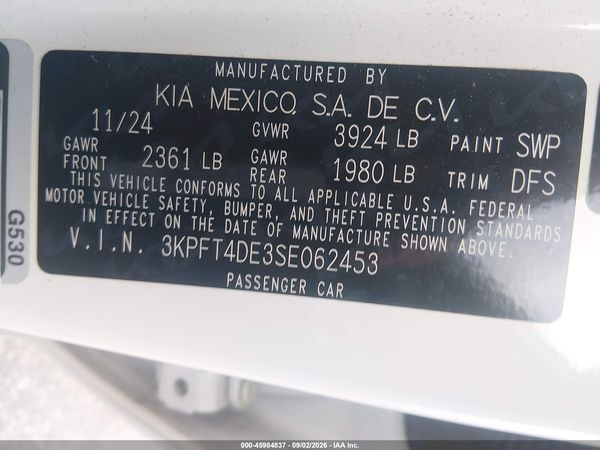 2025 KIA K4 LX — I9