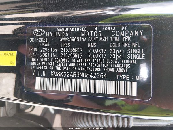 2022 HYUNDAI KONA SEL — I9