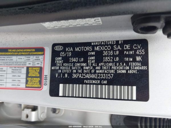 2019 KIA RIO 5-DOOR S — I9