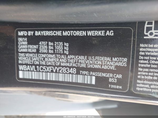 2015 BMW X1 XDRIVE28I — I9