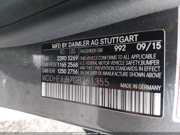 2016 MERCEDES-BENZ E 350 4MATIC — I9