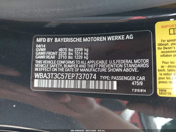 2014 BMW 435I — I9