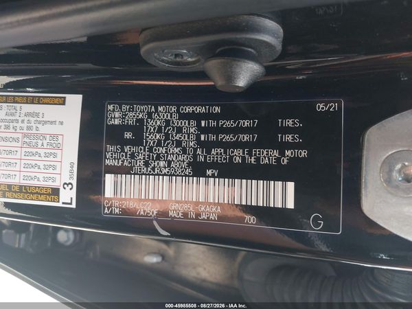 2021 TOYOTA 4RUNNER TRD OFF ROAD PREMIUM — I9