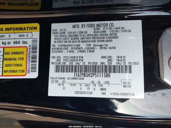 2023 FORD MUSTANG ECOBOOST PREMIUM
