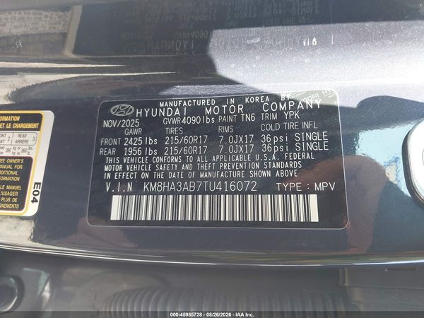 2026 HYUNDAI KONA SE — I9