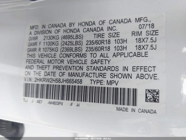 2018 HONDA CR-V EX